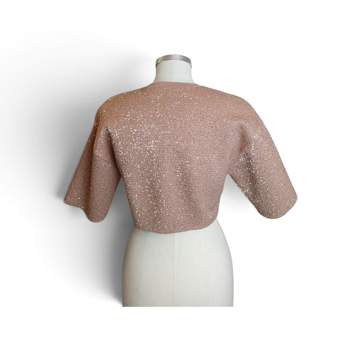 Top in maglia con paillettes