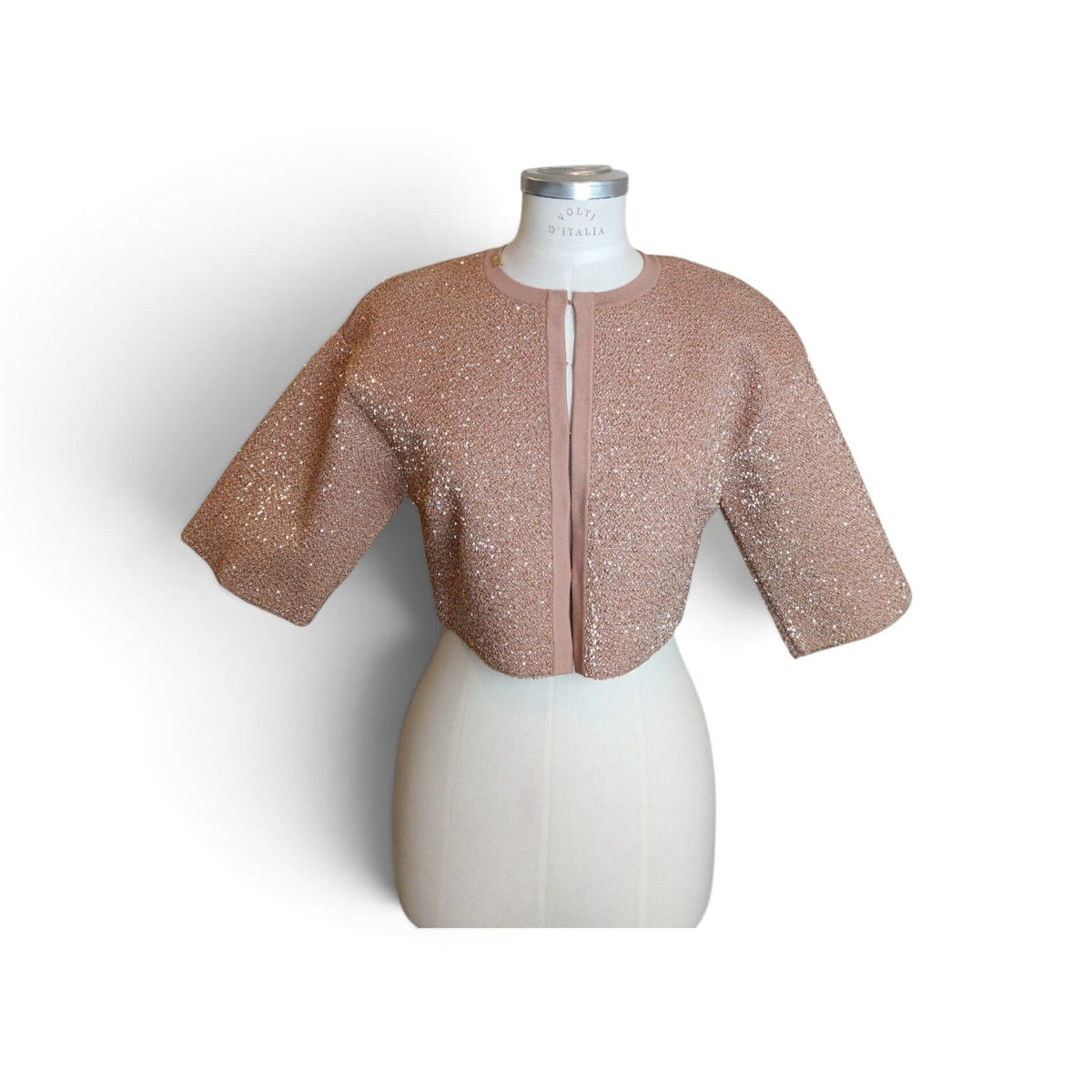Top in maglia con paillettes