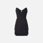 Abito bustier in crêpe leggero