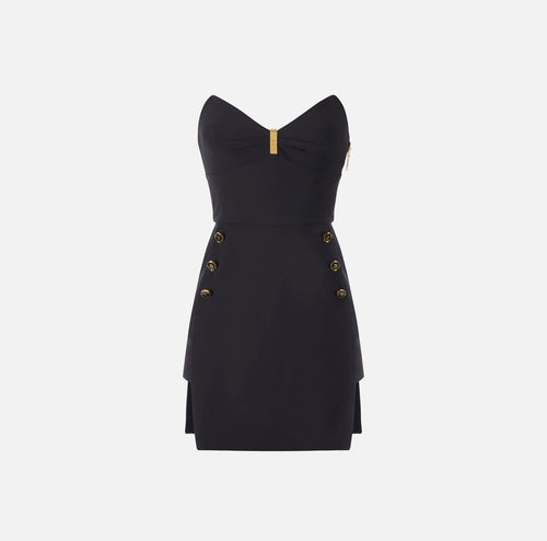 Abito bustier in crêpe leggero