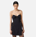 Abito bustier in crêpe leggero