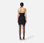 Abito bustier in crêpe leggero