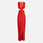 Abito Red Carpet in crêpe leggero con cut-out