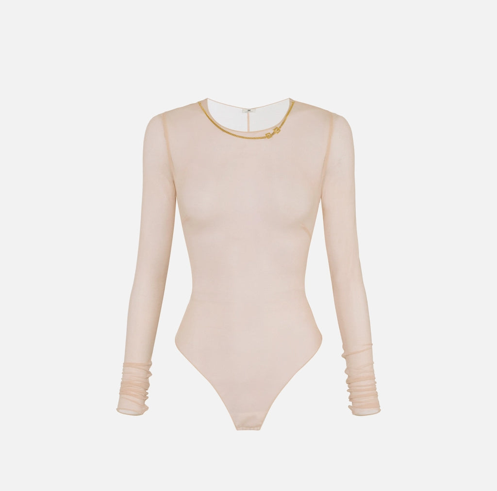 Body in tulle con collana