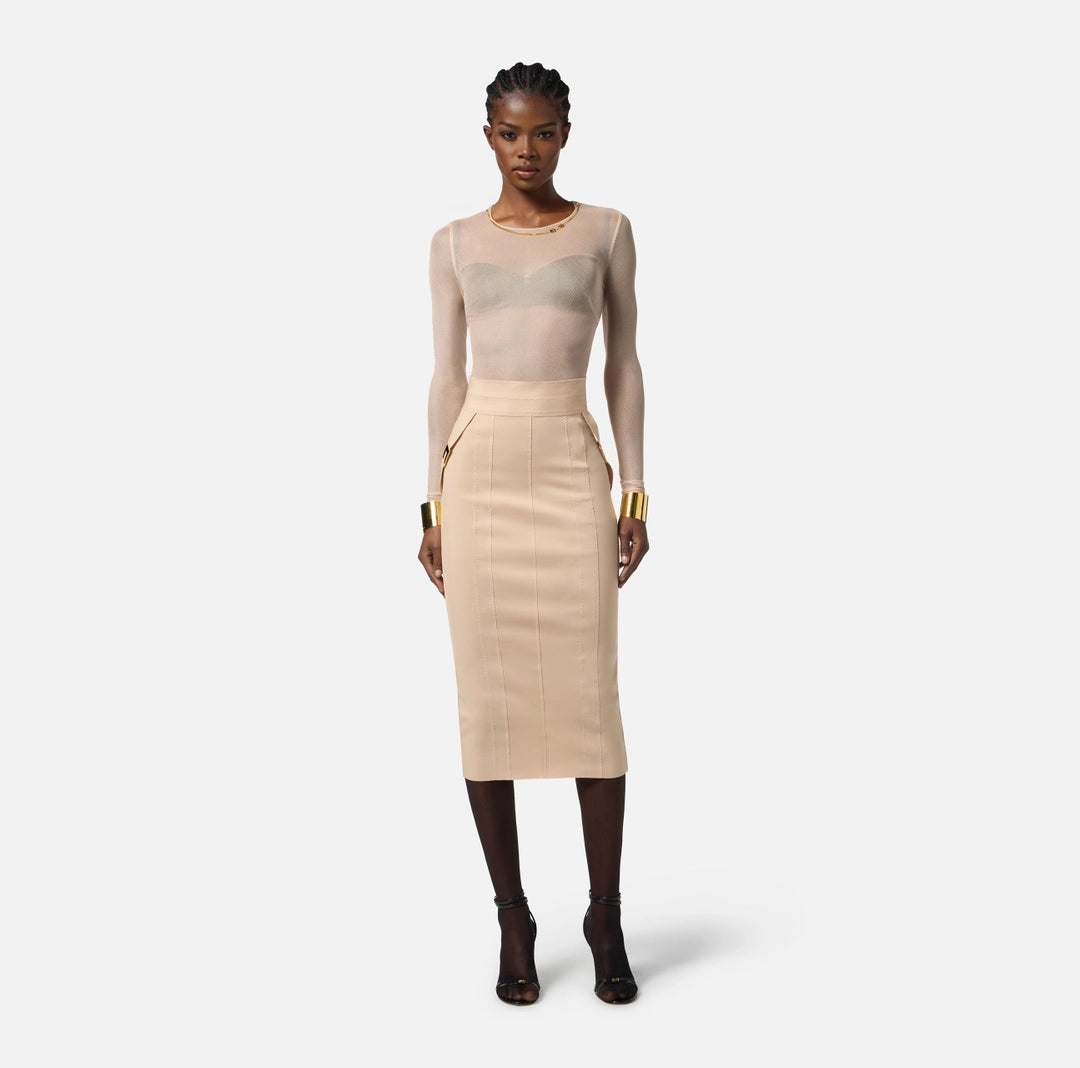 Body in tulle con collana