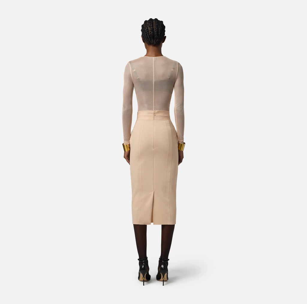 Body in tulle con collana