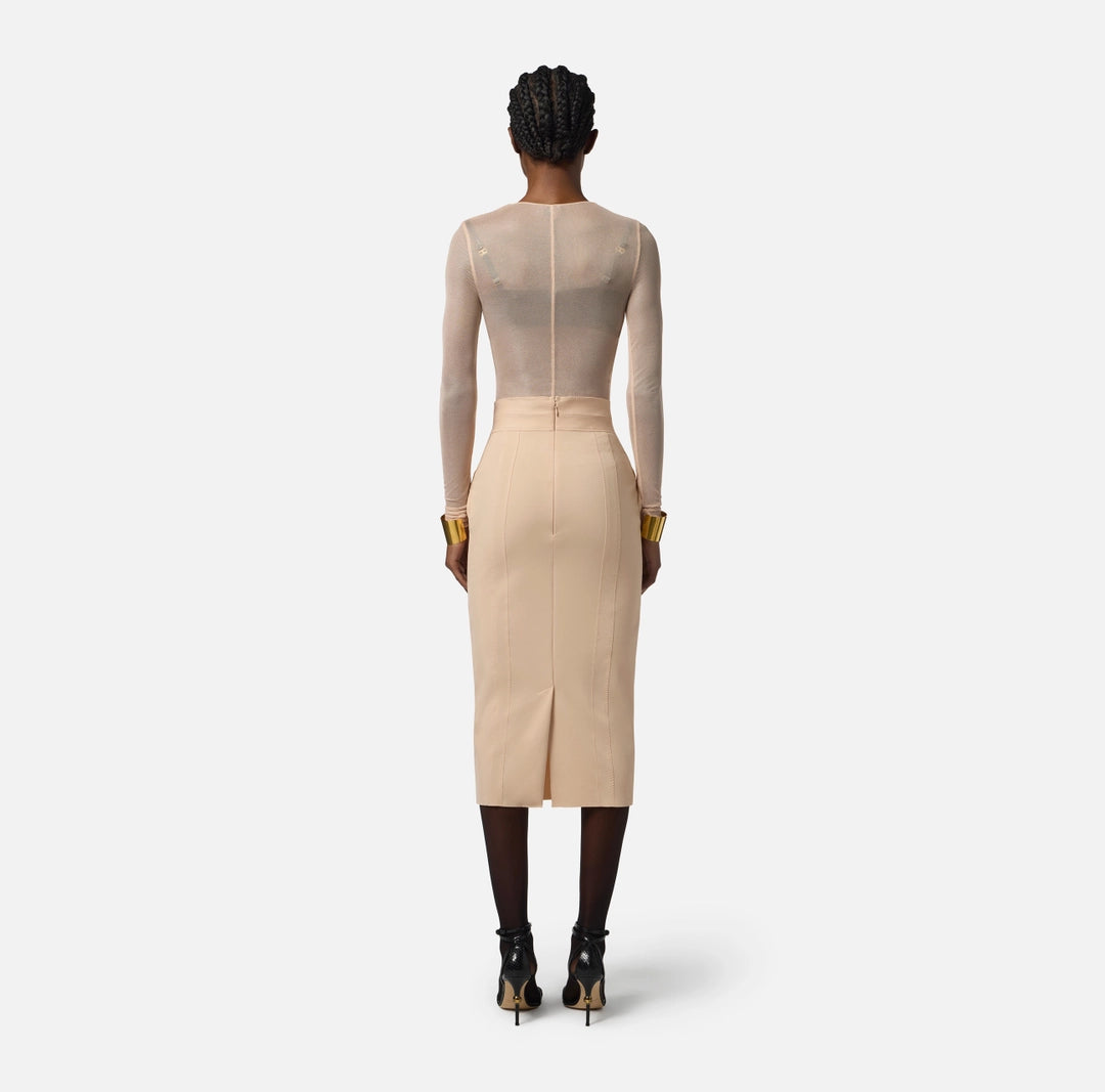Body in tulle con collana