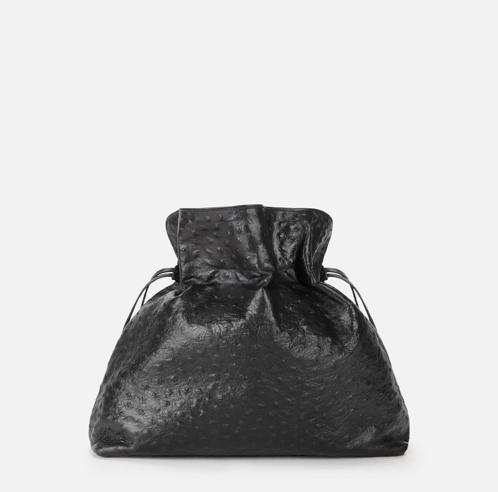Tote in pelle con stampa struzzo "Spring Summer 2026"