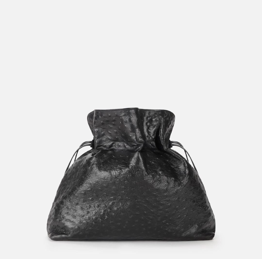 Tote in pelle con stampa struzzo "Spring Summer 2026"