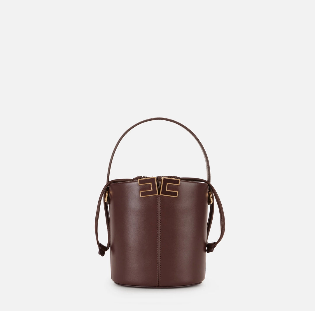 Borsa a secchiello con dettaglio logo