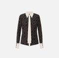 Camicia in georgette con stampa bi-color