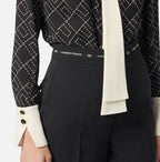 Camicia in georgette con stampa bi-color