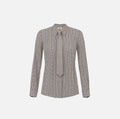 Camicia in georgette stampata con cravatta