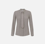 Camicia in georgette stampata con cravatta