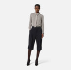 Camicia in georgette stampata con cravatta