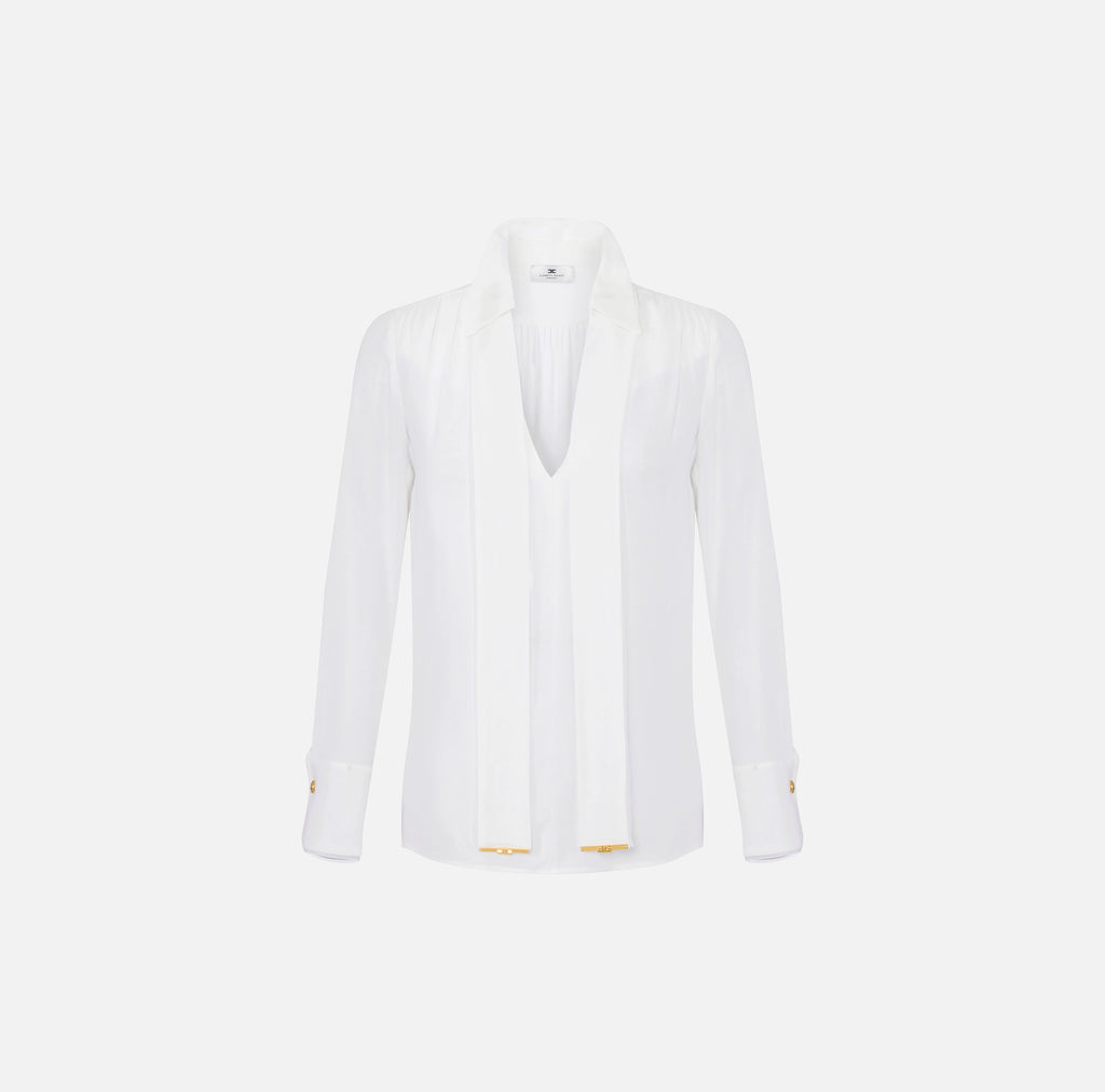 Camicia in georgette di viscosa con fusciacca