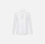 Camicia in georgette di viscosa con fusciacca