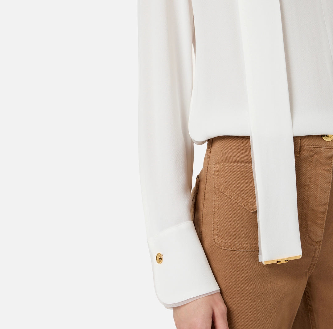 Camicia in georgette di viscosa con fusciacca