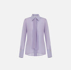Camicia in georgette e crêpe con fusciacca