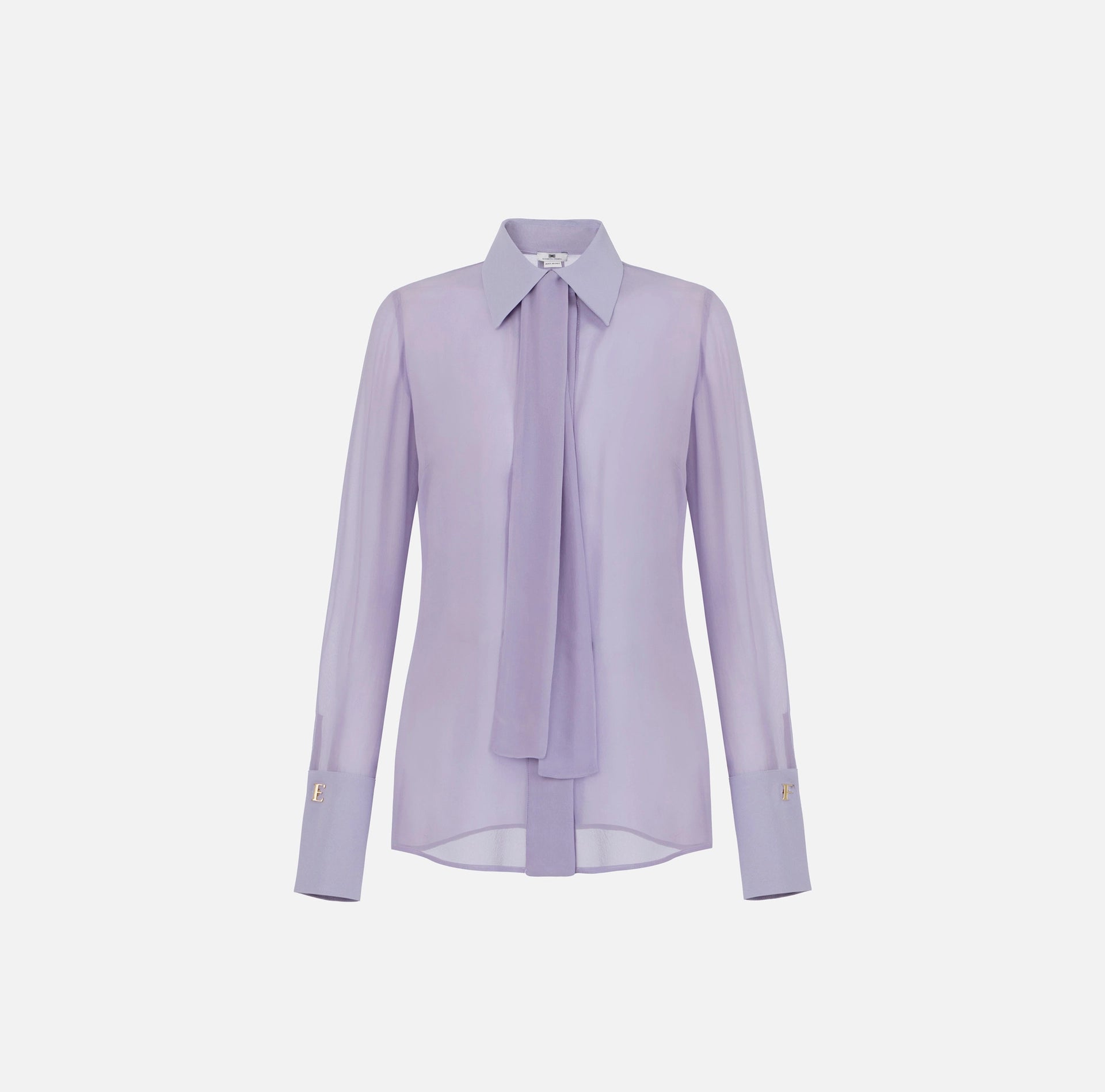 Camicia in georgette e crêpe con fusciacca