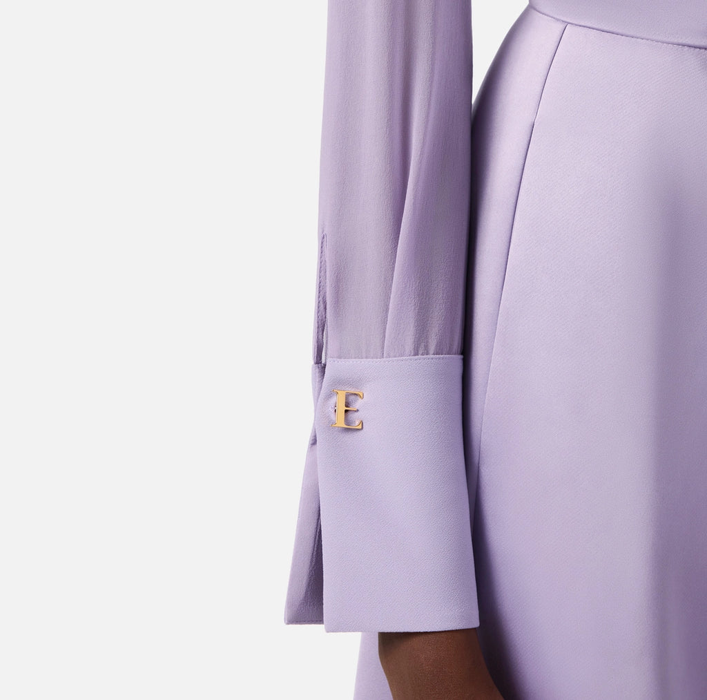 Camicia in georgette e crêpe con fusciacca