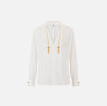 Camicia in georgette con dettagli gioiello