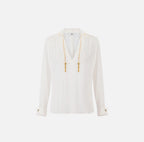 Camicia in georgette con dettagli gioiello