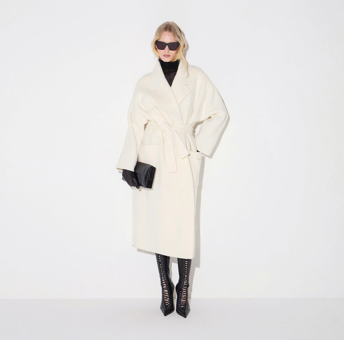 Cappotto in panno double di lana