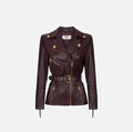 Giacca biker in pelle