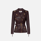 Giacca biker in pelle