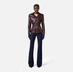 Giacca biker in pelle