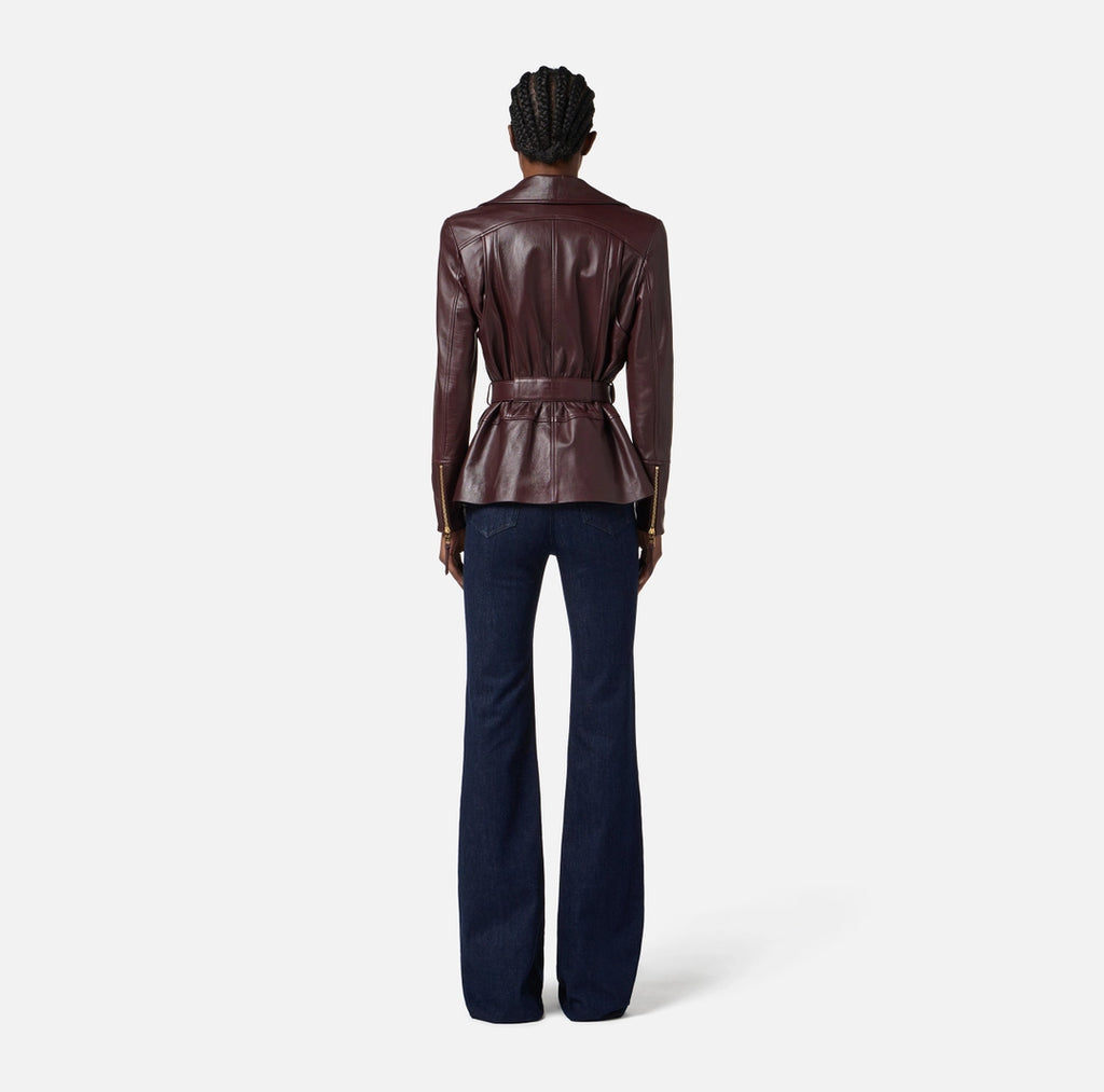 Giacca biker in pelle