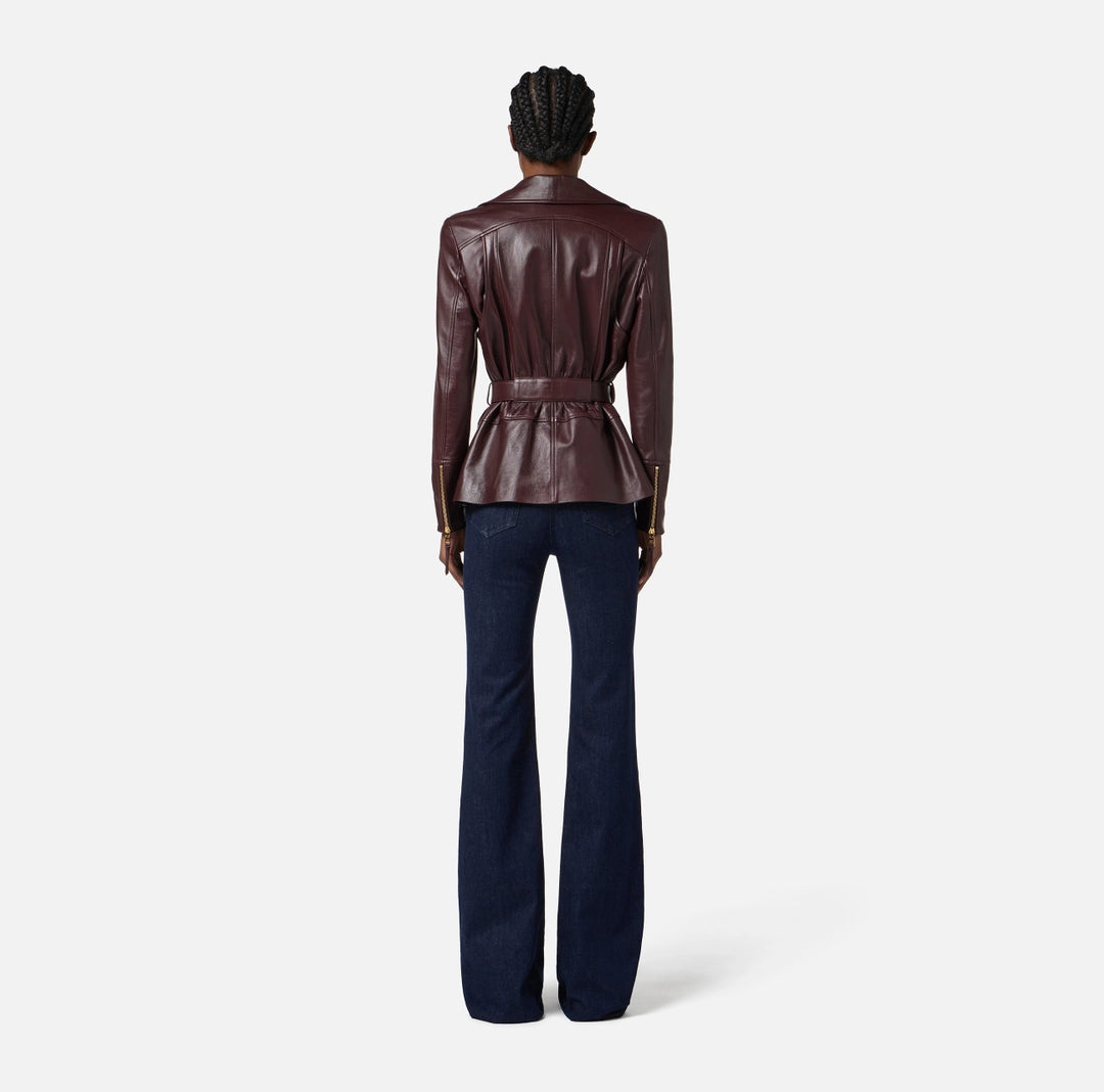 Giacca biker in pelle