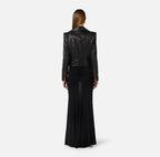 Giacca biker in pelle nera