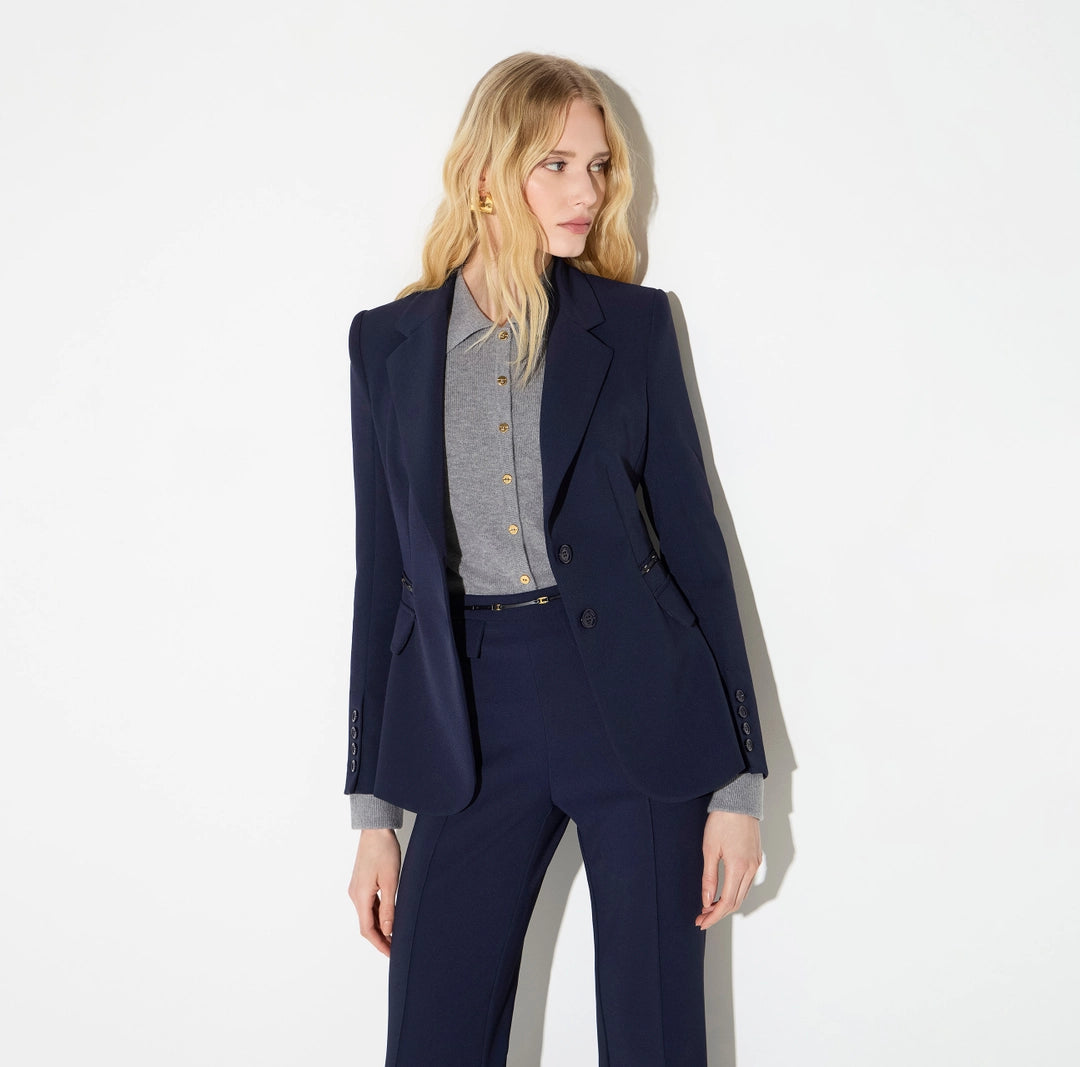 Giacca in doppio crêpe stretch