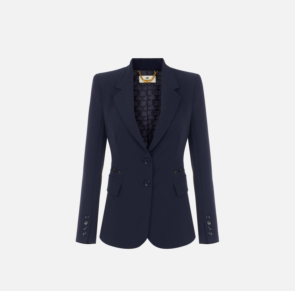 Giacca in doppio crêpe stretch