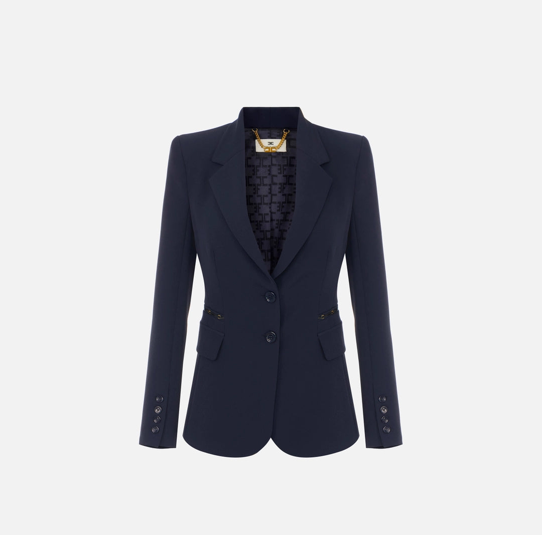 Giacca in doppio crêpe stretch