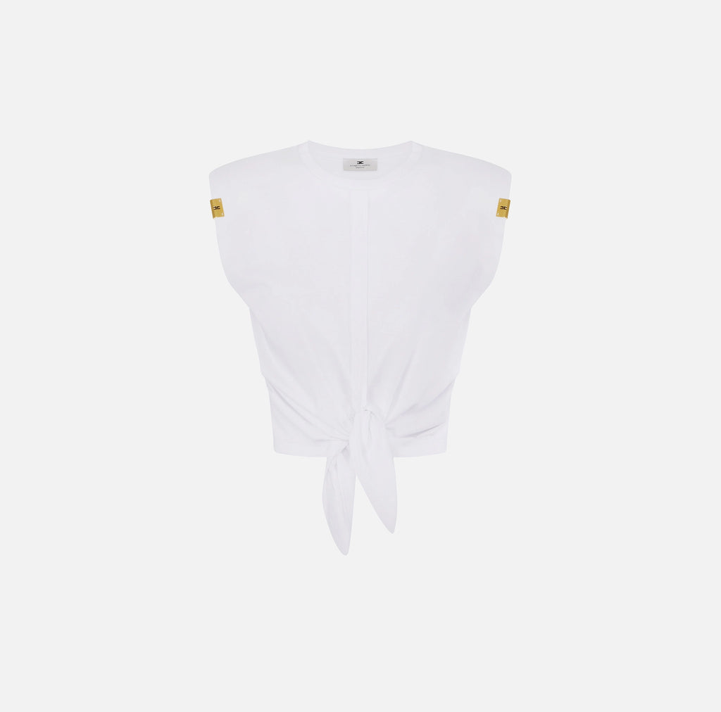 T-shirt in jersey con nodo
