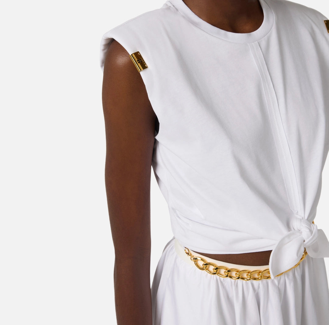 T-shirt in jersey con nodo