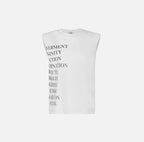 T-shirt in jersey con stampa lettering