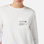 Maglia in felpa con dettagli in popeline