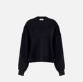 Felpa in cotone con logo embossed