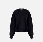 Felpa in cotone con logo embossed