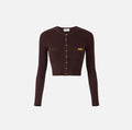 Cardigan in maglia a micro-trecce