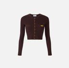 Cardigan in maglia a micro-trecce