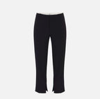 Pantaloni in crêpe leggero con dettagli smoking