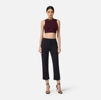 Pantaloni in crêpe leggero con dettagli smoking