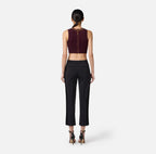 Pantaloni in crêpe leggero con dettagli smoking