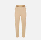 Pantaloni in tessuto tecnico bielastico con cintura