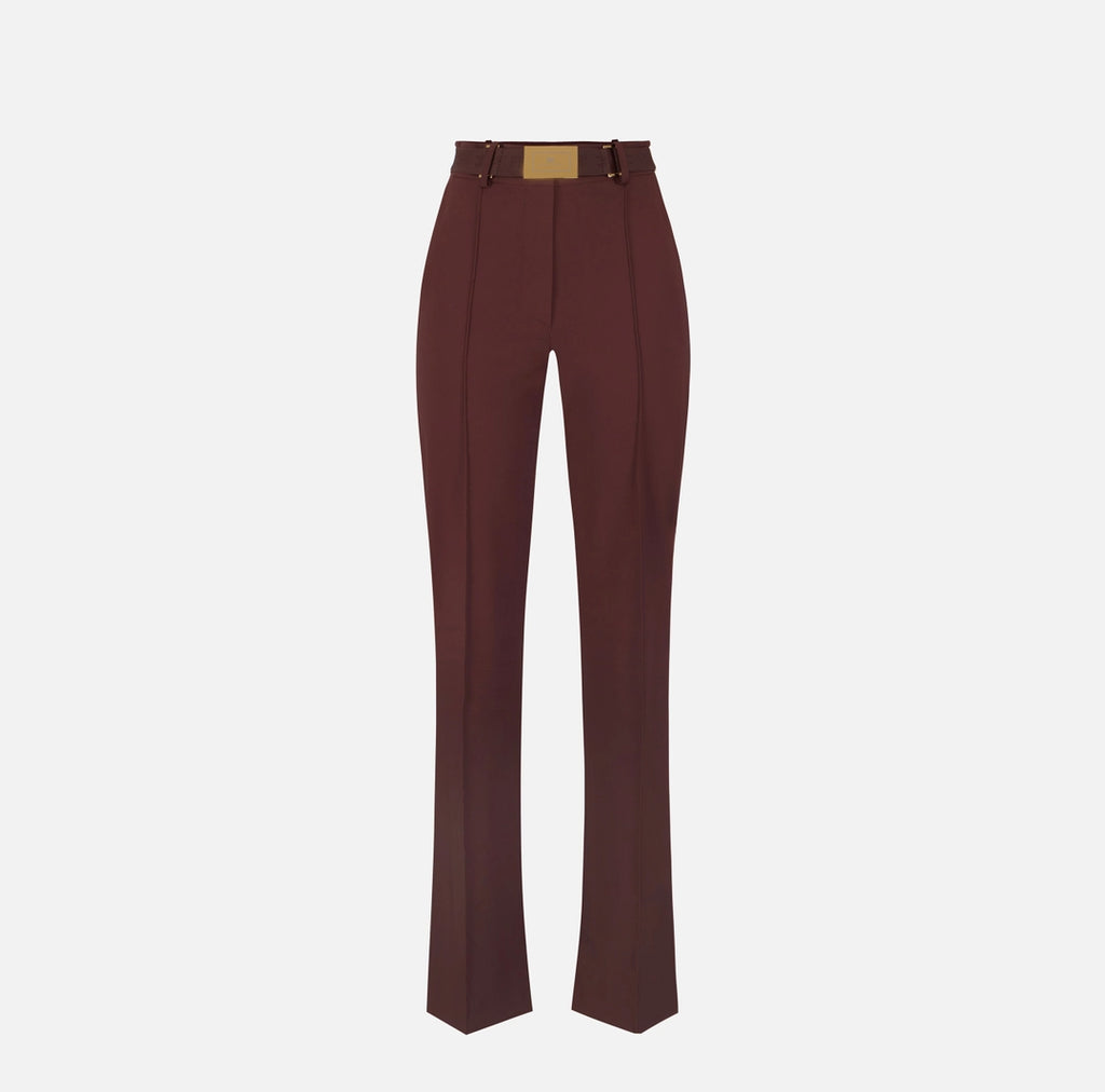 Pantaloni in tessuto tecnico bielastico con cintura 2